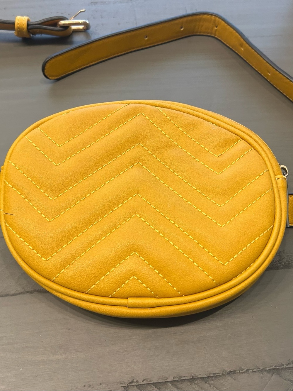 Sunny Oval Quilted Crossbody Bag with Adjustable Strap